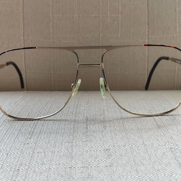 Swank Optical Men Eyeglasses KODIAK Gold Tone Vintage Glasses 58[]16 140